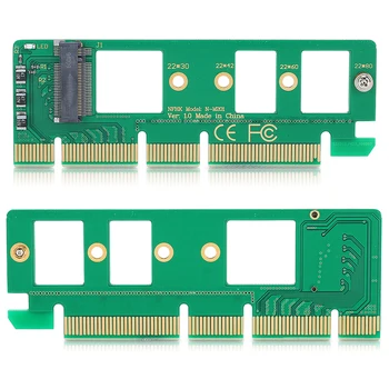 

Adapter Transfer Expansion Card PCIE 3.0 x4 x8 x16 to to NVME M.2 NVMe SSD Green ABS Expansion Card