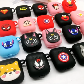 

Cute Cartoon Wireless Earphone Case For Apple AirPods 2 Silicone Charging Headphones Case for Airpods Protective Cover