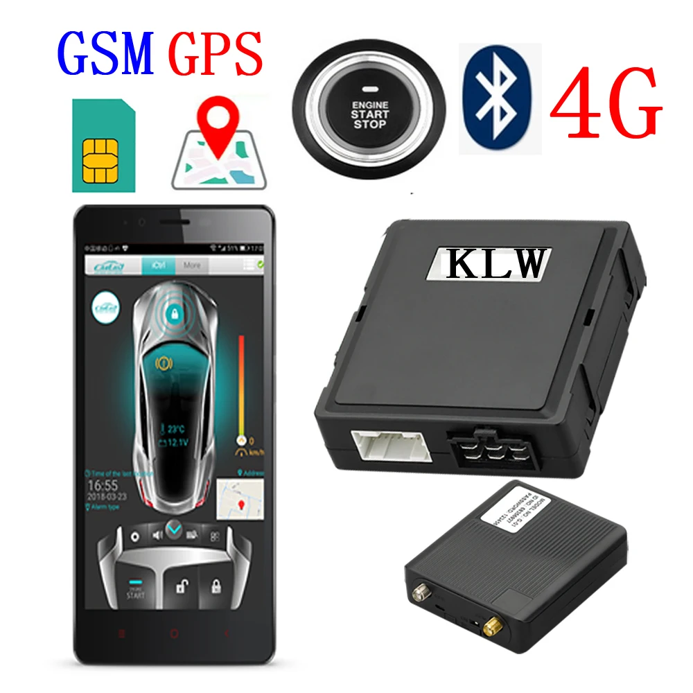 

4G GSM Smartphone Two Way Car Alarm System Engine Start Push Button GPS GPRS Long Range Security 2 Communication Automobile PKE