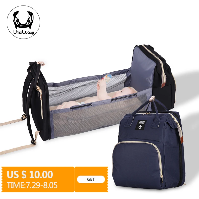 

Travel Baby Bed Backpack Diaper Bag Mommy Bag Maternity Bag for Mom Nappy Bag Large Capacity Babies Stroller Bag Drop Shipping