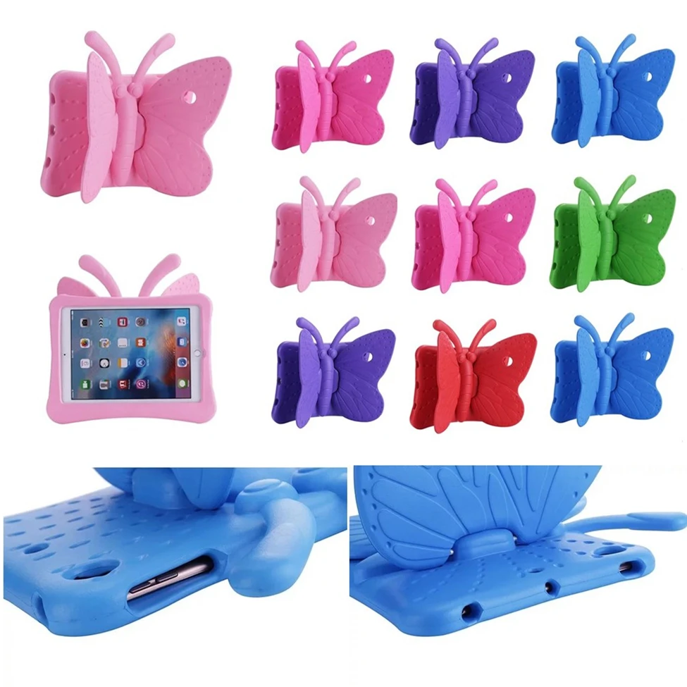

For Apple ipad 9.7 2017 2018 Tablet Smart Cover Kids Child Butterfly Case Cover for Apple iPad air 1 2 iPad 5 6 Pro 9.7 Cases