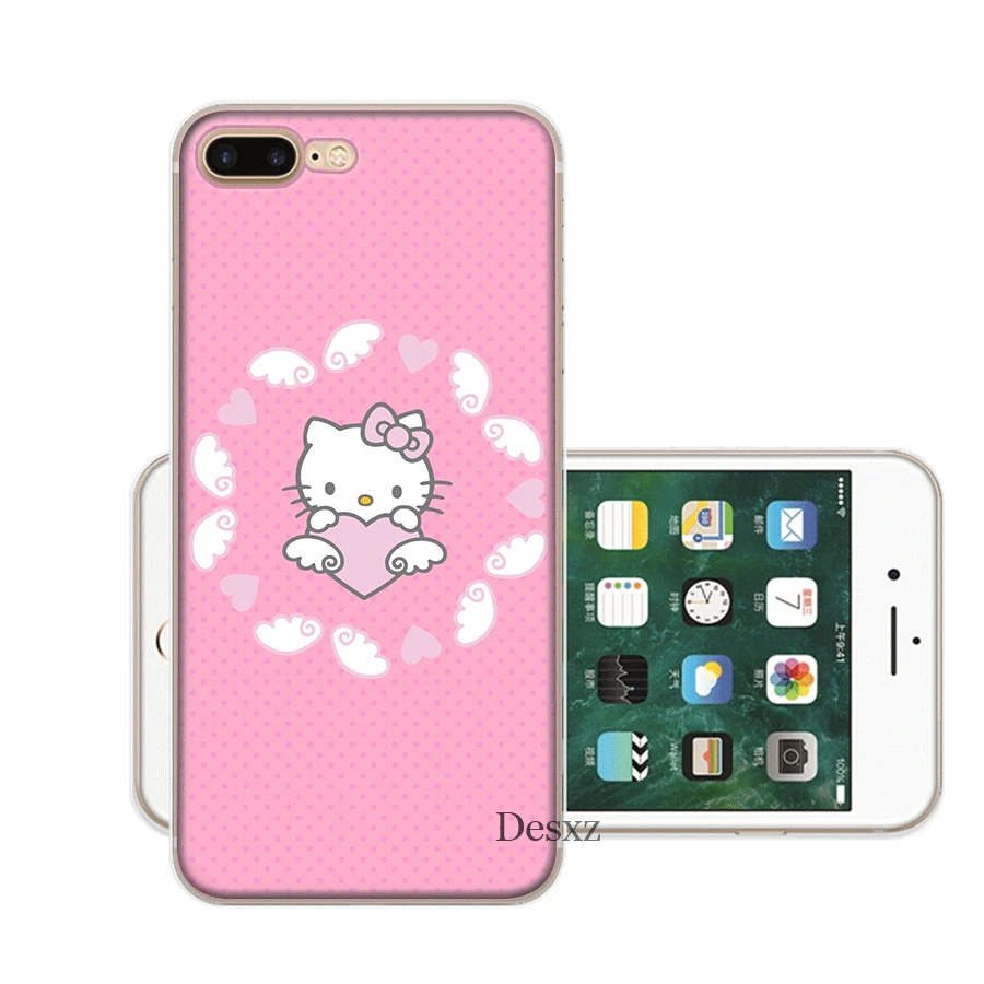 H7 Чехол для мобильного телефона iPhone Apple XR X XS Max 6 6s 7 8 P Lus 5 5S SE Shell прекрасный розовый hello kitty Защита Мода - Цвет: H7