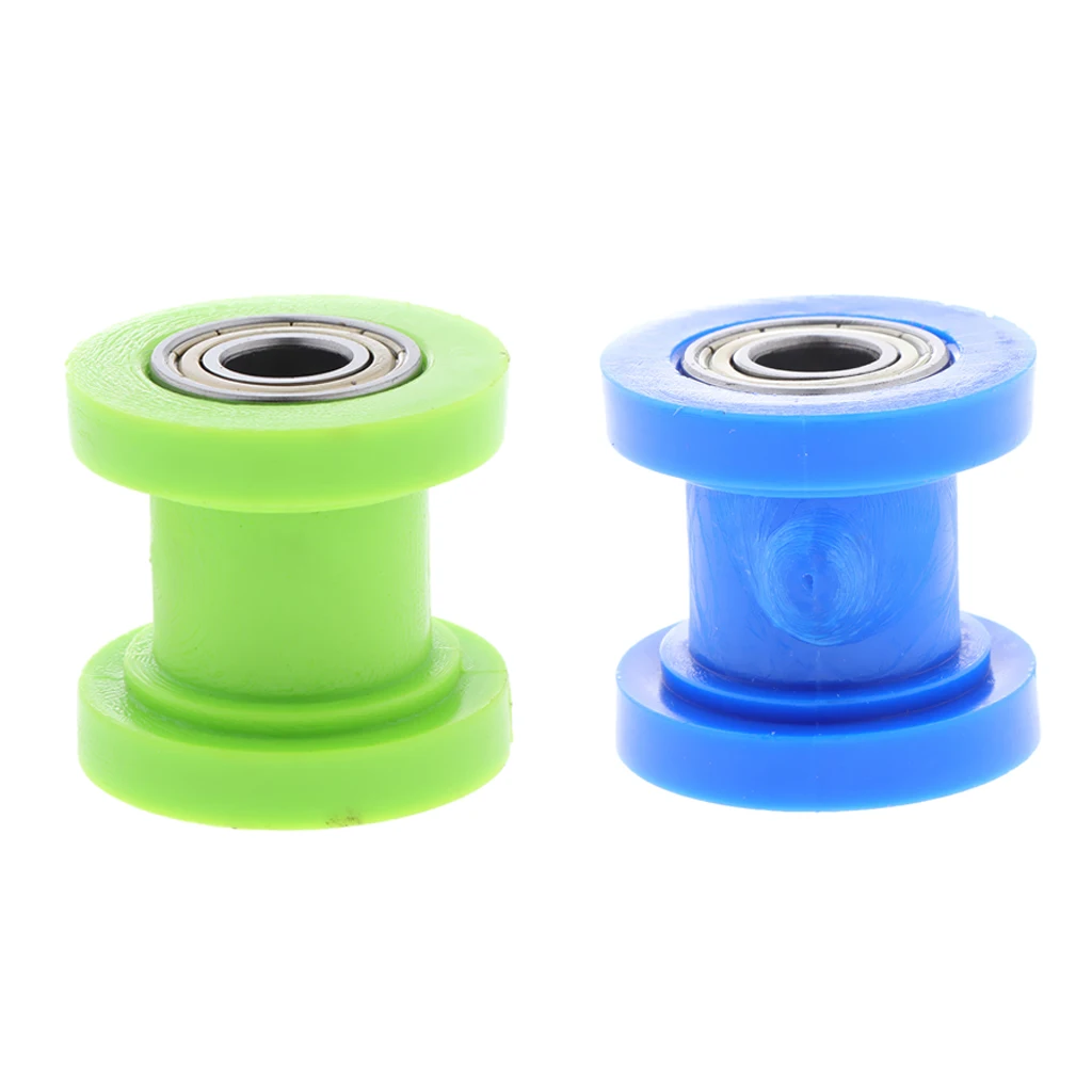 Chain Roller Tensioner Guide Wheel For Motorcycle Dirt Mini Bike Blue + Green