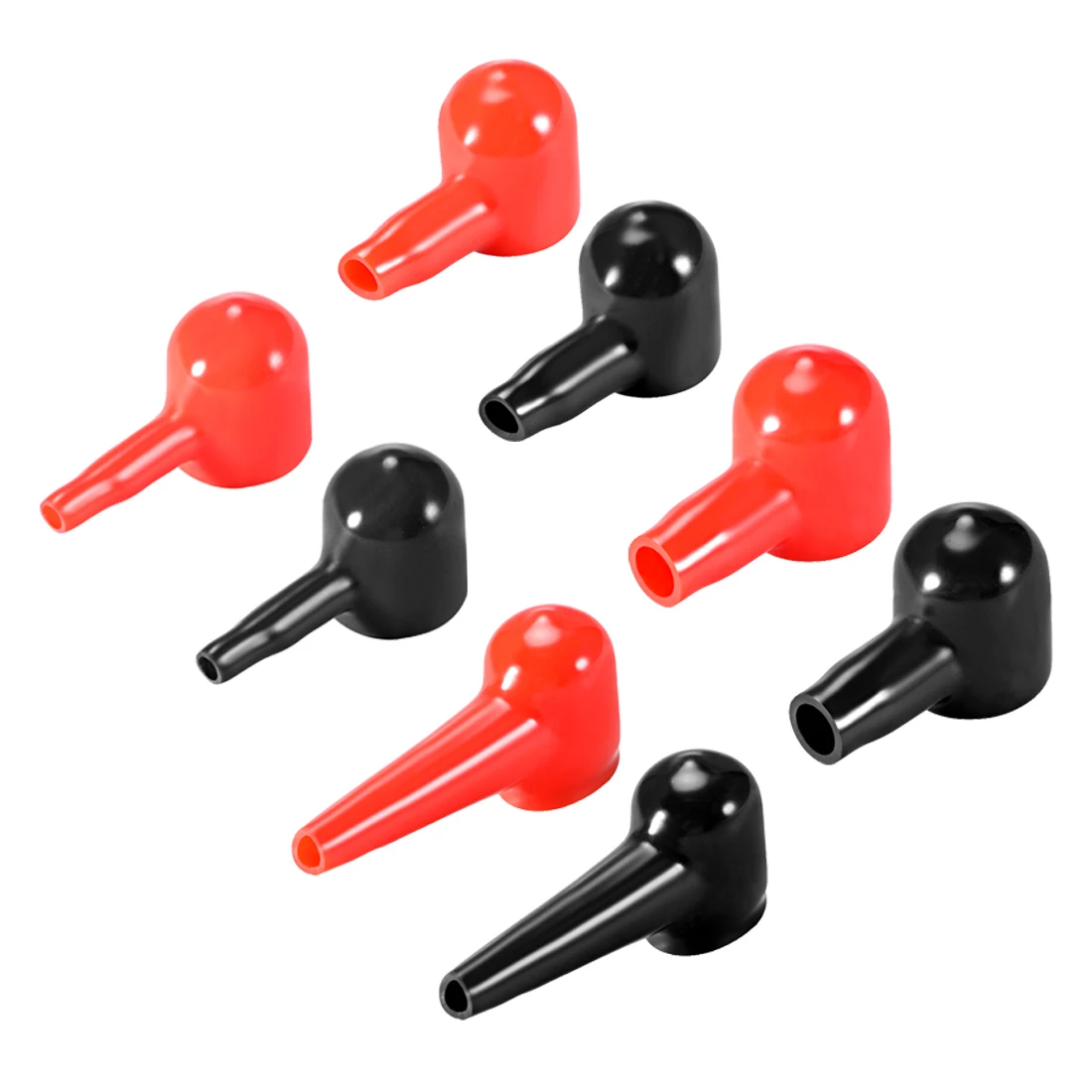 

Uxcell 1/2/5 Pairs Battery Terminal Insulating Rubber Protector Covers for 12mm Terminal 3mm Cable Red Black