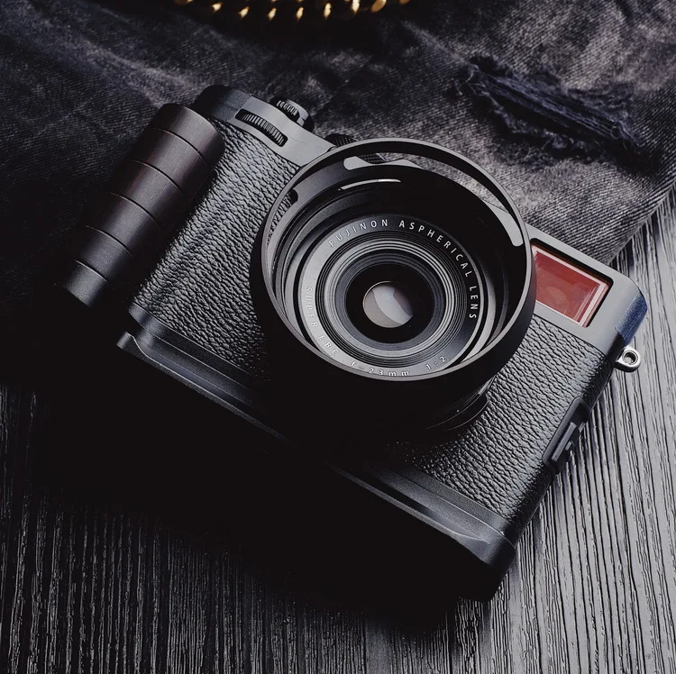 Черная деревянная ручка кронштейн для пластиной с алюминиевым основанием FUJI X100F