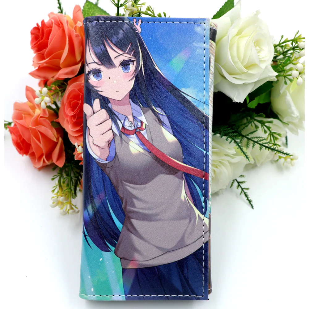 Аниме, комикс Rascal не мечта о кролике девушка Senpai Длинный кошелек Sakurajima Mai клатч кошелек для косплея подарок