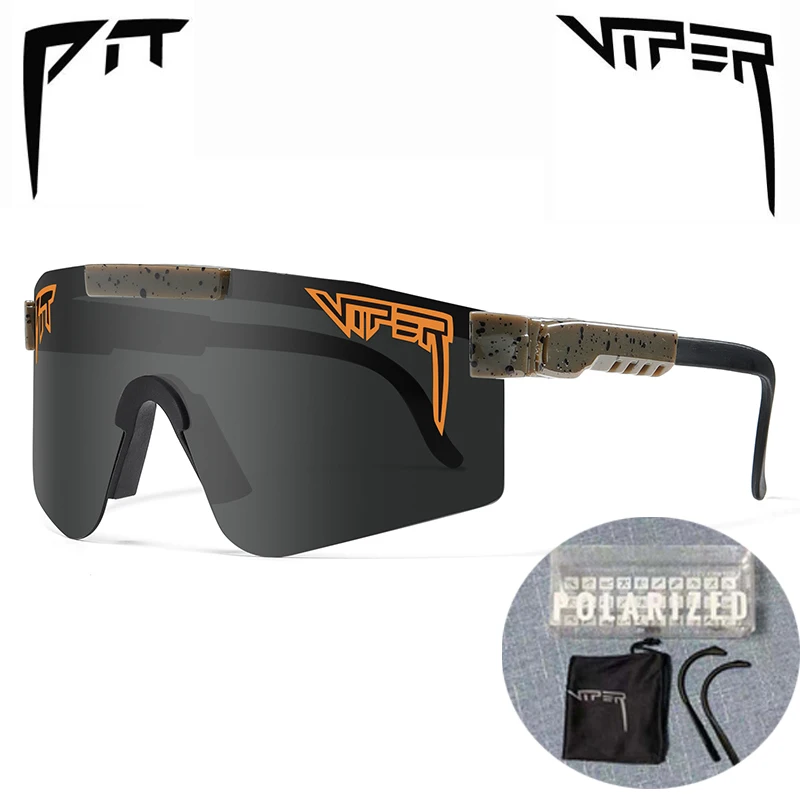 PIT VIPER-gafas de ciclismo polarizadas para exteriores, lentes de sol deportivas con protección UV400, con funda