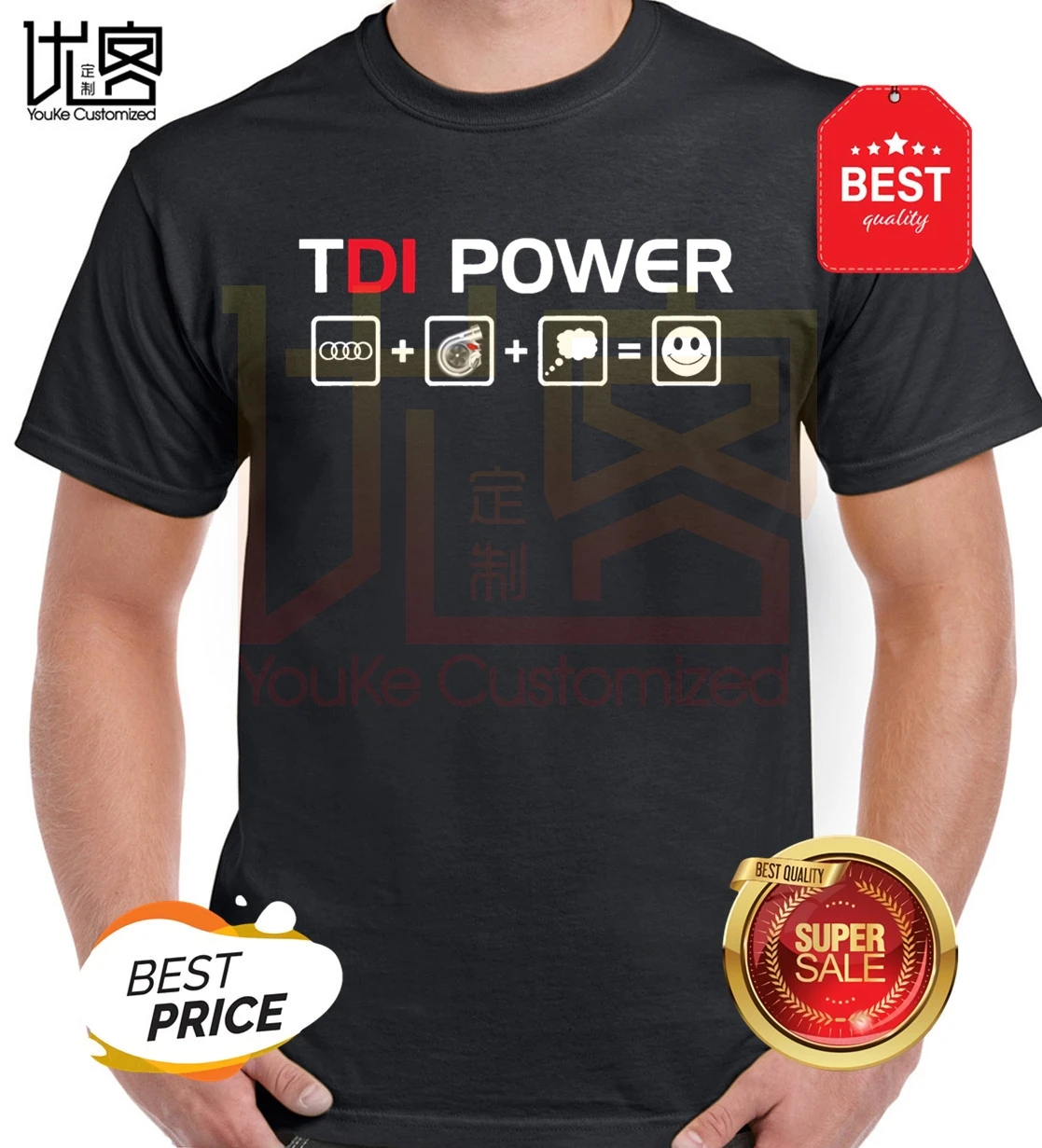 

2020 Men T Shirt Fashion Funny Hot Sale Clothing Casual Short Sleeve Tshirts TDI Power A3 A4 A5 A6 A7 A8 S RS Tee Shirt