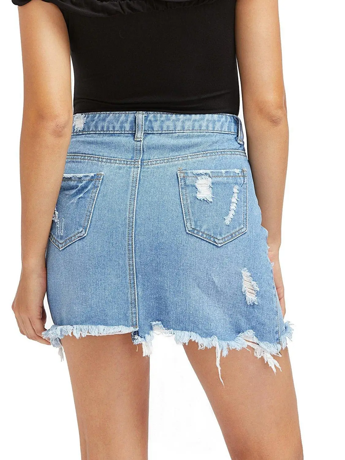 2020 Hot Sale Woman Ripped Short Denim 