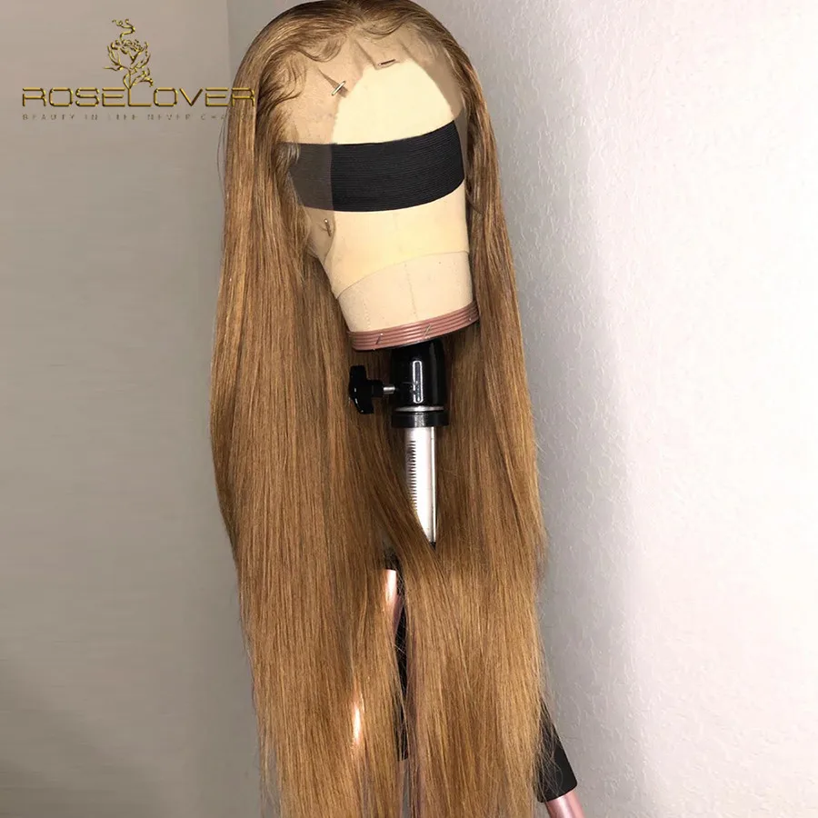 27#13*6 парики из натуральных волос на кружеве, медовый блонд, парики на кружеве, средний коэффициент, предварительно выщипанные прямые человеческие волосы, парик из бразильских волос Remy