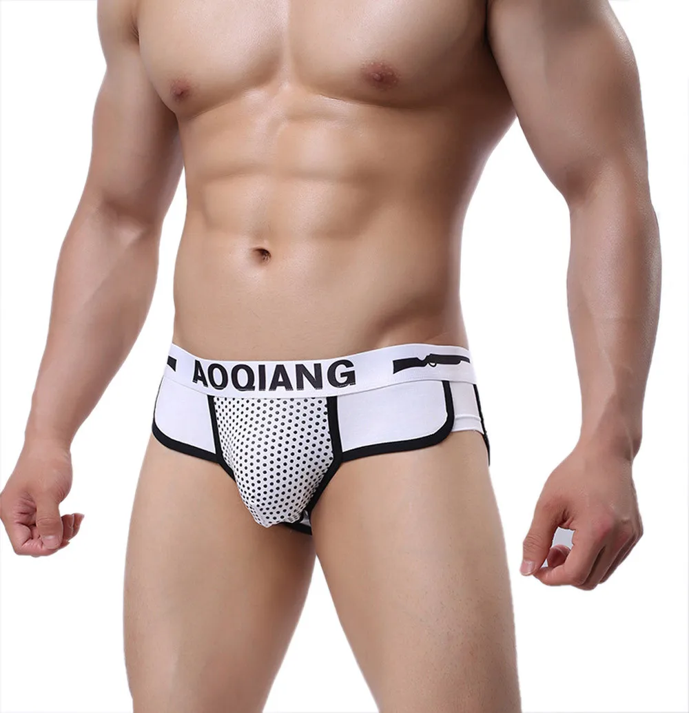 

Fashion underwear men Briefs Shorts Soft Cotton Soft Breathable Underwear Bulge Pouch Underpants ropa interior hombre 2019