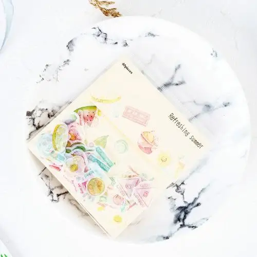 40 Pcs/lot refreshing flower mini paper sticker decoration stickers DIY ablum diary scrapbooking label sticker kawaii stationery - Цвет: H