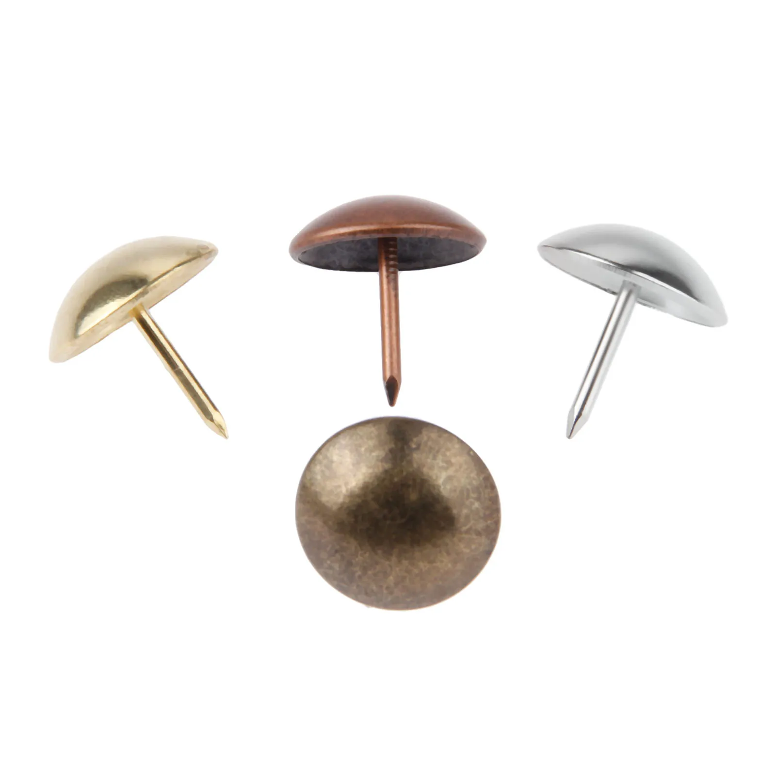 20Pcs Decor Upholstery Nail Jewelry Gift Box Sofa Furniture Tack Stud Pushpin Doornail 19x20mm Smooth Surface Gold/Silver/Bronze