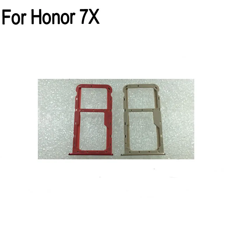 100% новый красный лоток для sim-карты Huawei honor 7 X карт SD Держатель ящик части 7x |