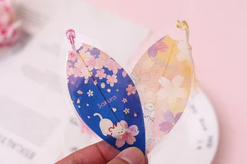 

Cute Classical Elegance Creative tassel Bookmark Chinese wind natural Collectibles leaves vein Bookmarks Creative Stationery