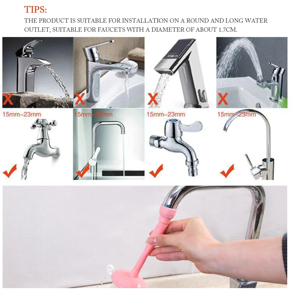 Kitchen Faucet Extender Adjustable Faucet Shower Splash Head With Valve Pressure Relief Nozzle Sprayer Water Saving Dropshipping