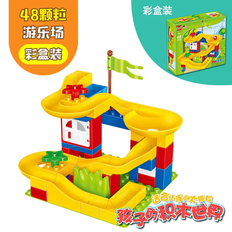 

Princess Music 1041 ENLIGHTEN Large Particles Building Blocks Happy Slide Theme Scene Children'S Educational Assembled Building