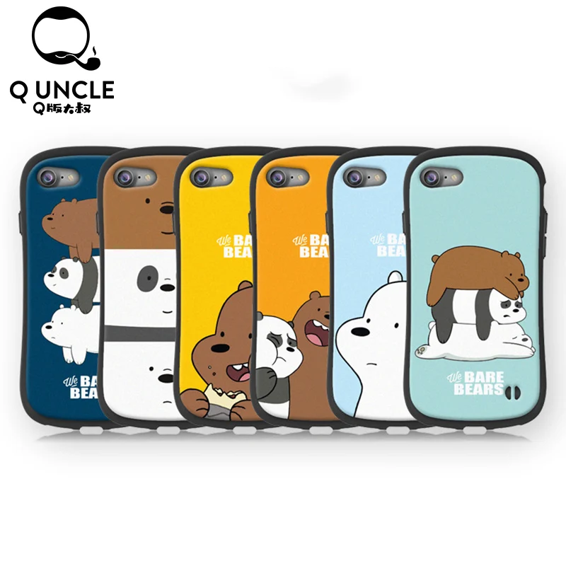 

Q UNCLE Back Cover For iPhone XS Max X XR Cartoon Bear Patterned Phone Case For iPhone 7 8 6 6s Plus Silicone Shockproof Cases