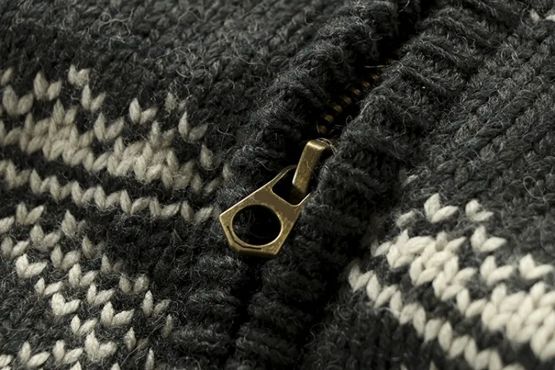 Толстый флисовый вкладыш осень зима теплый мужской вязаный с капюшоном Открытый стежок с длинным рукавом молния мужской кашемировый свитер пальто