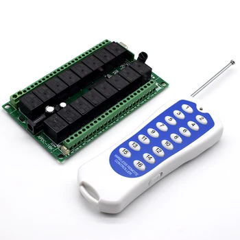 

Long Range DC12V 16CH Radio Controller RF Wireless Remote Control Switch System 433 Mhz Transmitter & Receiver