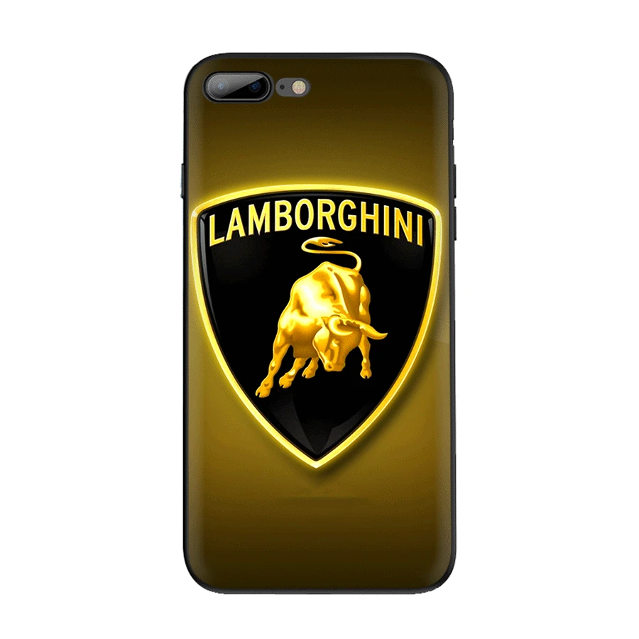 Силиконовый ТПУ чехол Gerleek Lamborghini с логотипом для iPhone 6 6s 7 8 Plus X XS XR Max 5 5S SE чехол
