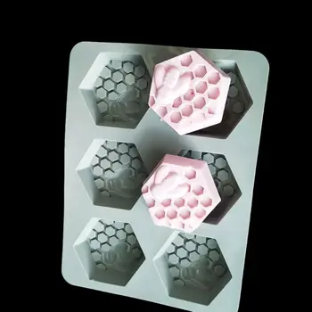 

Bee Honeycomb Candle Mold Soap Mold- 2 Pack 3D Silicone Mold for Homemade
