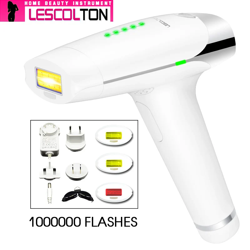 Four lamp white Больше ламп на выбор Lescolton IPL лазерная эпиляция t009 машина лазер постоянный бикини триммер электрический depiladora лазер - Цвет: Four lamp white