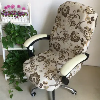 

L Size Stretch Spandex Rotating Chair Covers Anti-Dirty Seat Chair Covers Removable Slipcovers for Office Computer Armchairs