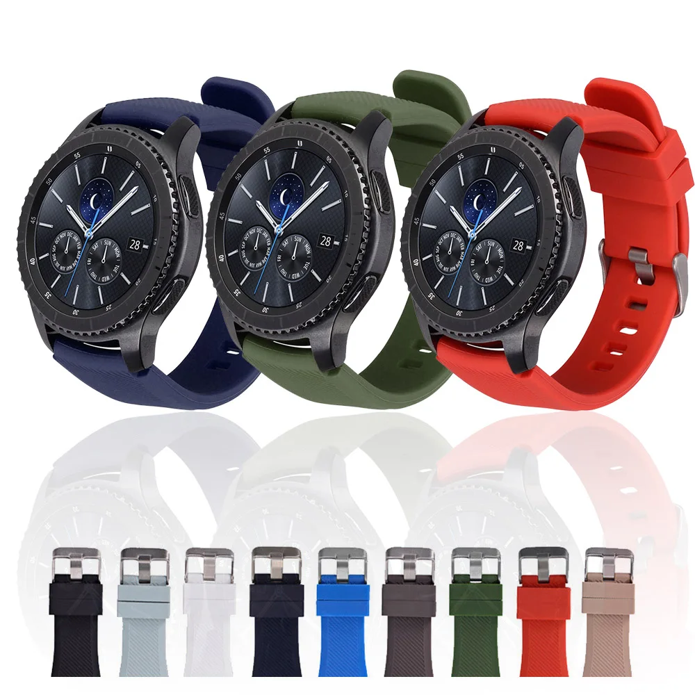 Ремешок силиконовый для Samsung Galaxy Watch 46 мм 42 спортивный браслет Gear S3 Frontier/Classic active 2