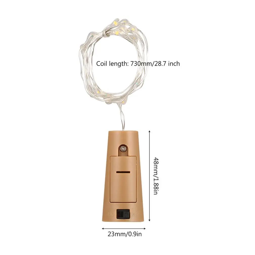 8pcs 15 LEDs String Light Copper Wire Wine Bottles Cork Lights Lamp Battery Powered for Christmas Wedding Party Decoration