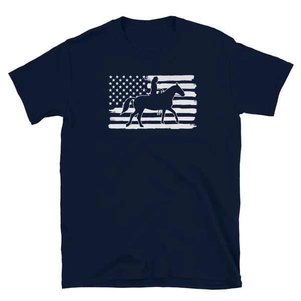 

Horse Rider 4th Of July USA Flag T-Shirt