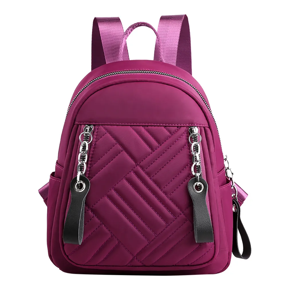 Рюкзаки Женские Модные школьные сумки нейлоновые водонепроницаемые большие вместительные сумки на плечо школьные рюкзаки Mochila Mujer# T3G - Цвет: Purple