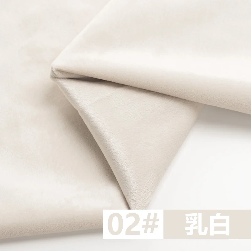 Ширина 155 см серый измельченный шелк Бирюзовый бархат диван шторы ткань обивка ткань на полярда Pleuche диван материал - Цвет: Milk White