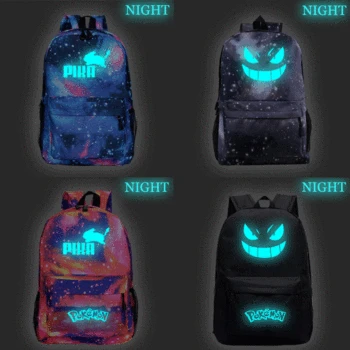 

Luminous Mochila Pokemon Backpack Boys Girls School Shoulder Bags Teenagers Travel Knapsack Back to School Gift for Kids