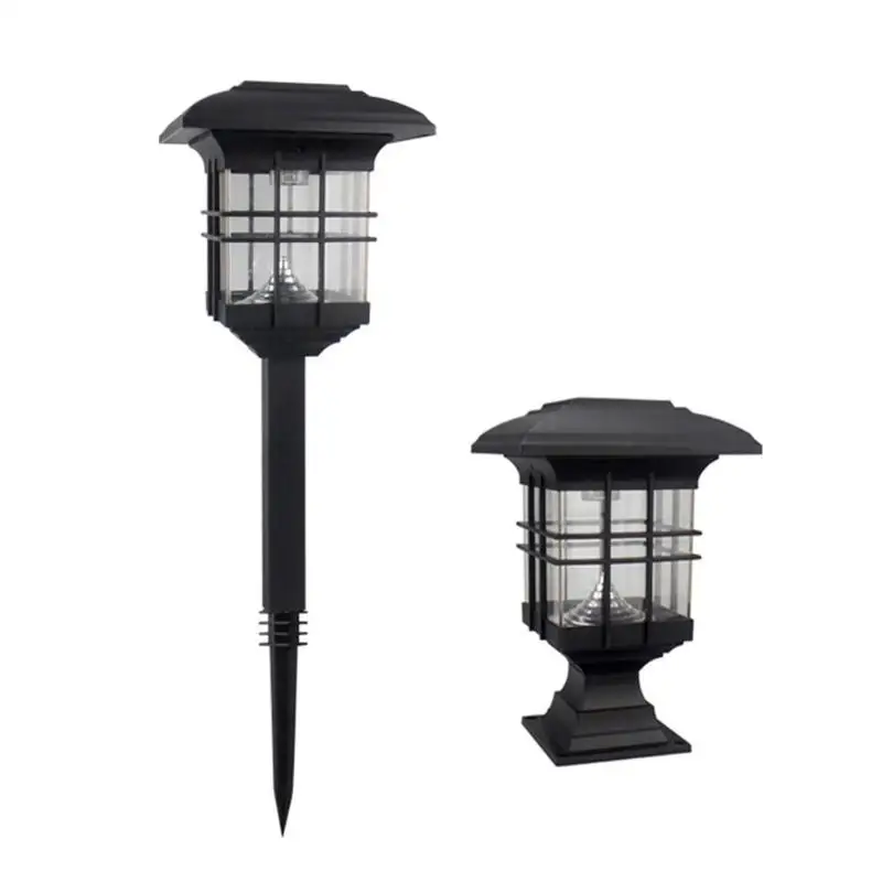Двойное использование 3LED солнечной энергии столб лампа ABS и Crylic белый/теплый свет открытый сад двора газон декоративное Дворцовое освещение