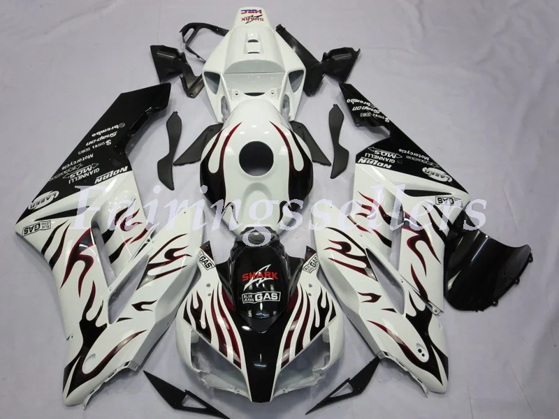 Литьевая форма) ABS Полный комплект обтекателя подходит для Honda CBR1000RR CBR1000 04 05 2004 2005 Обтекатели Черный Белый дизайн