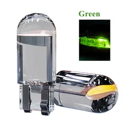 2PCS White COB Glass LED Car Light Bulbs - 6000K, 12V, for License Plate, Dome, and DRL Use (2pcs green)