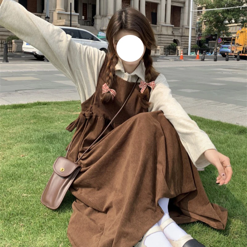 ドレス 茶色 ブラウン メッシュ ストラップ 長袖 レディース GOLDJAPAN 大きいサイズ レディース トップス ニット 長袖