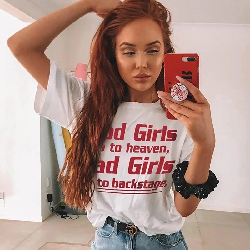 Good Girls Go To Heaven   Go Backstage ΰ    Hipster  t  ϶ Basic Cotton Tees