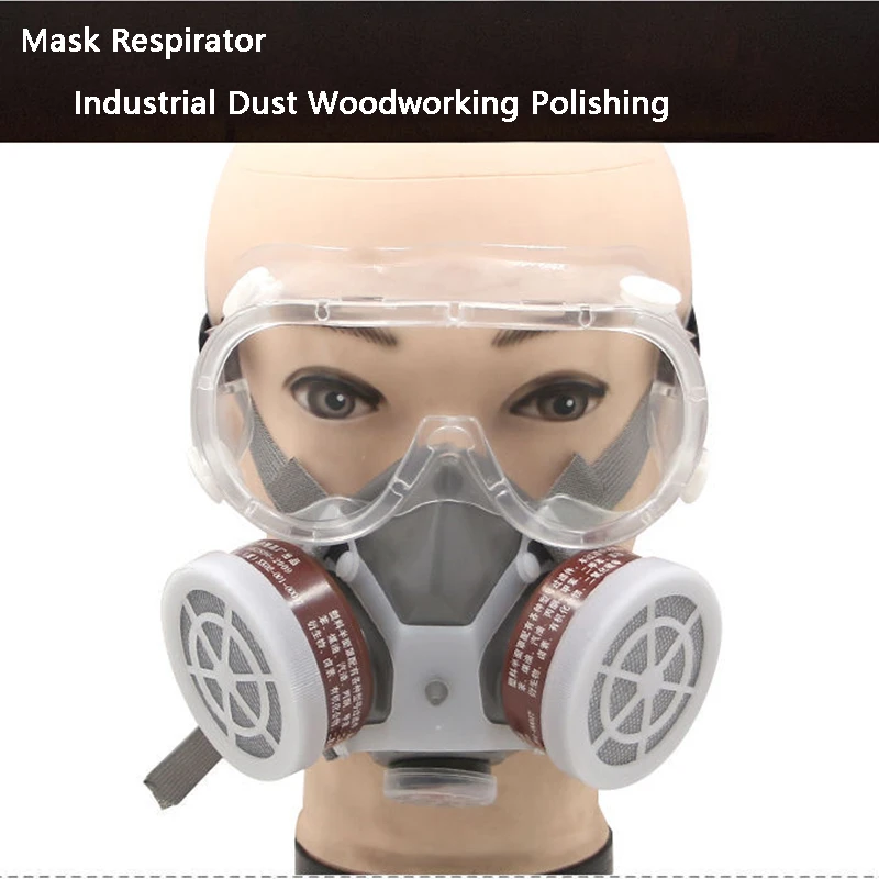 Máscara químico para en aerosol, mascarilla de pulido a prueba de polvo, protección de Gas, formaldehído, pesticida Industrial|Respiradores para - AliExpress