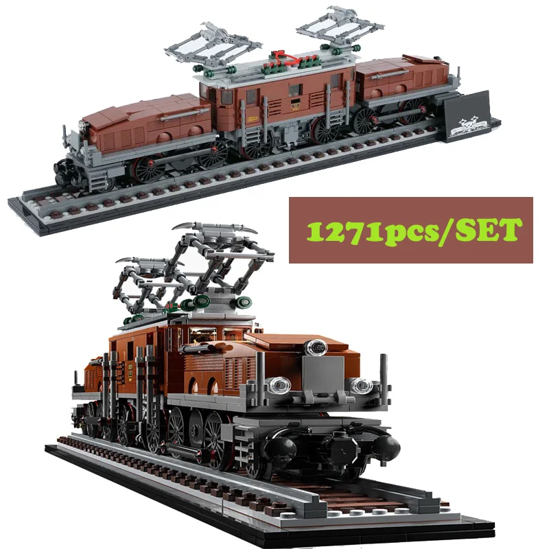 

2020 New Technology Series City Building Blocks Crocodile Locomotive DIY Boy Christmas Gift Train Toy Compatible with 10277