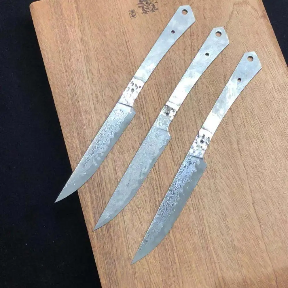 Острый DIY нож шеф-повара пустой vg10 Дамасская сталь Материал лезвия полуготовая заготовка Japa
