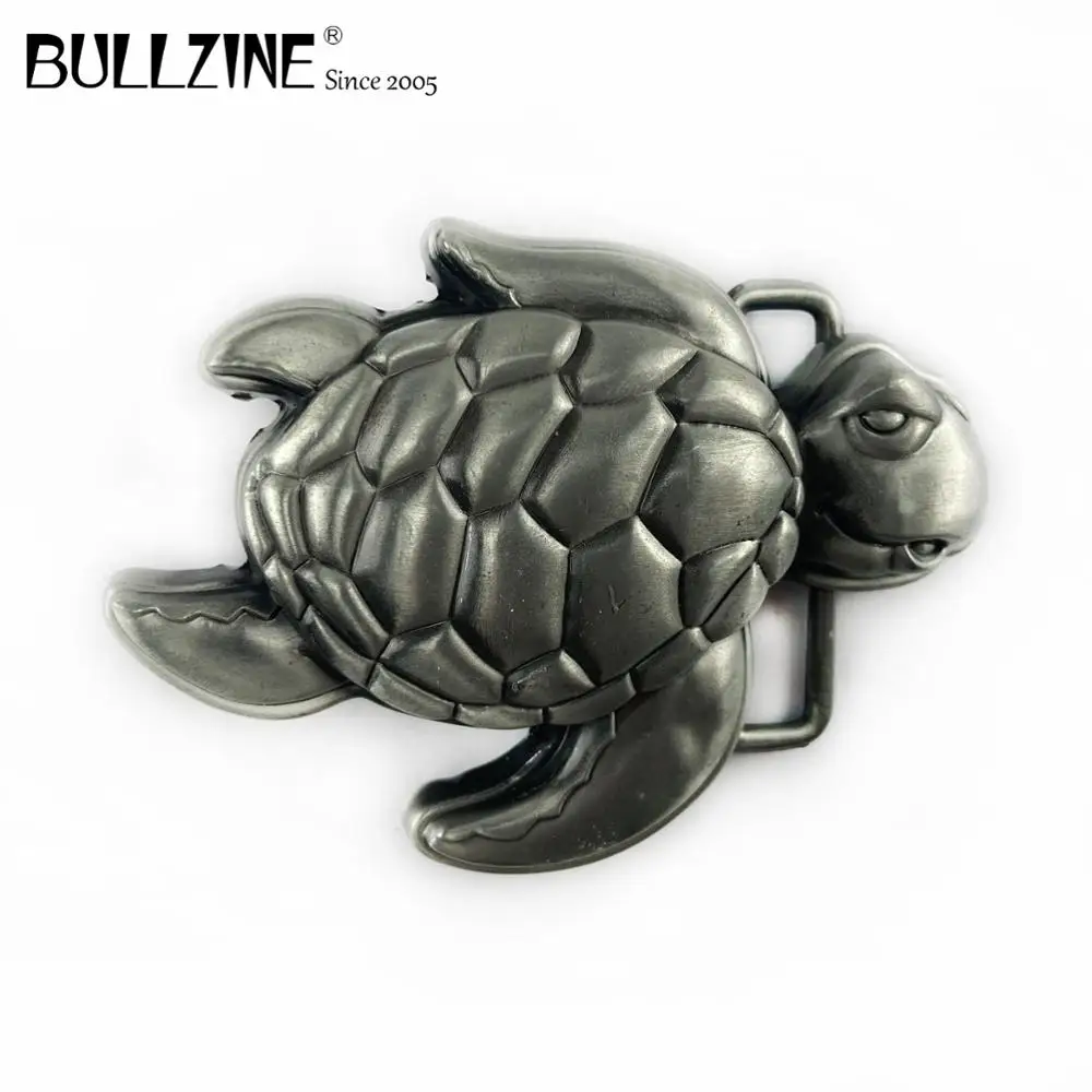 The Bullzine Fashion tortoise belt buckle with pewter finish FP-03024 suitable for 4cm width snap on | Дом и сад