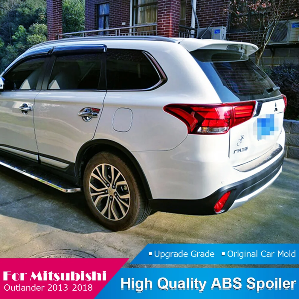 Подходит для Mitsubishi Outlander 2013 2014 2015 2016 2017 2018 черный Спойлер ABS пластик задний
