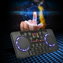 Adaptateur Audio, carte son en direct, 10 effets sonores, compatible Bluetooth, Interface Audio 4.0, mélangeur pour carte son USB