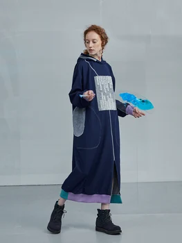 

Original Design AIGYPTOS Spring Women Oversized Hooded Hoodies Casual Loose Hooded Cotton Long Hoodies Women Pullover Clothes