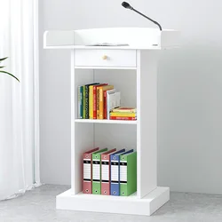 Bureau de bienvenue Simple et moderne pour maître de cérémonie, bureau de discours Mobile, bureau d'accueil 