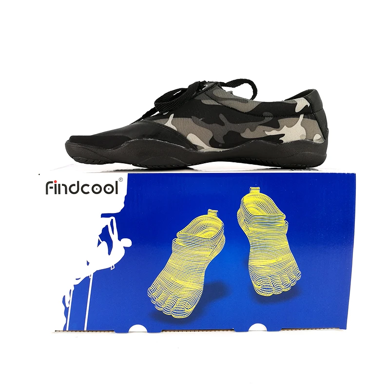 Findcool Five 5 обувь с изображением пальцев треккинговые мужские камуфляжные Нескользящие резиновые с пятью 5 пальцами уличные кроссовки кожа 5 пальцев обувь