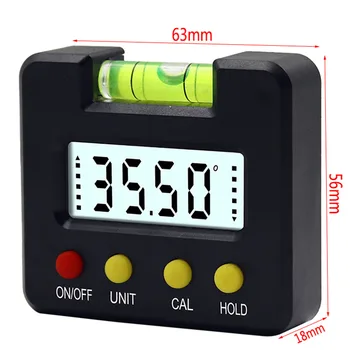 

Mini Digital Display Protractor Inclinometer Box Level Meter 360 ° Measurement Electronic Digital Display Level High Precision