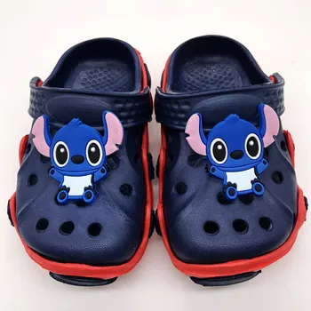 

1 Pair Kids Summer Beach Sandals Clogs Cartoon Lilo Stitch Slip On Mule Shoes For Children Soft Durable Washable